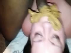 He Fucks Her Shitty Mouth Til She Chokes And Pukes